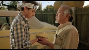 Escena de la película Karate Kid
